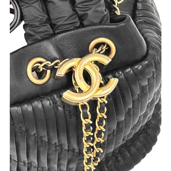 CHANEL Black Drawstring Bucket Bag A-A28485 - Picture 11 of 11